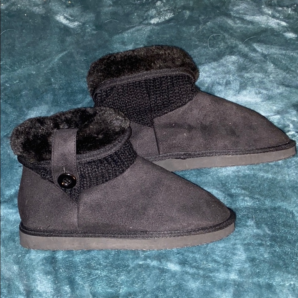 Black Fur-Lined Boots